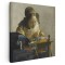 Tablou pictura Dantelareasa de Johannes Vermeer 2041 Tablou canvas pe panza CU RAMA 60x60 cm
