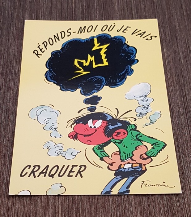 Franța Carte Poștală Umoristică 1993 &ndash; Gaston Lagaffe, Ilustrație Originală Franquin