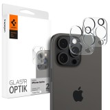 Folie camera pentru iphone 14 pro / pro max / 15 pro / pro max / 16 pro / pro max (set 2) - spigen glas.tr optik - clear