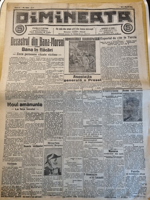 dimineata 7 martie 1913-articol pitesti,tulcea,diferentul romano-bulgar