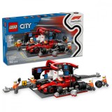 LEGO Boxa si mecanici F1 cu masina Ferrari Quality Brand