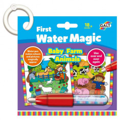 Jucarie interactiva carticica Water Magic Animalutele de la ferma Galt, 18 x 18