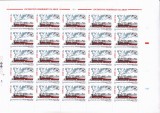 TREN,LOCOMOTIVE CU ABUR,MINICOALA 25 TIMBRE,2002 MNH ** ROMANIA., Transporturi, Nestampilat