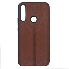 Husa telefon Silicon Huawei P40 Lite E Brown Leather