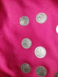 Moneda/monezi vechi circulate Rom&acirc;nia 5 bani 1975,10 monezi Romanesti colectie, Moneda - Romania - 5 bani 1966 nichel