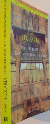 DESPRE INFRACTIUNI SI PEDEPSE de CESARE BECCARIA , EDITIE BILINGVA , 2007 foto