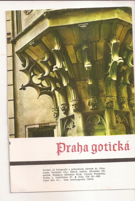 FA77-Carte Postala- CEHIA - Praga Goticka, necirculata