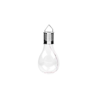 Lampa Solara LED Decorativa sub forma de Bulb, pentru exterior, suspendata, IP65, Ultron Transparent, lumina rece, Flippy foto