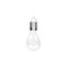 Lampa Solara LED Decorativa sub forma de Bulb, pentru exterior, suspendata, IP65, Ultron Transparent, lumina calda, Flippy