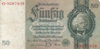 GERMANIA 50 reichsmark 1933 VF!!! foto