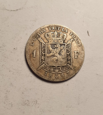 Belgia 1 Franc 1867 foto