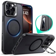 Husa iPhone 16 Pro Max ESR Classic Hybrid HaloLock Kickstand, negru frost foto
