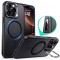 Husa iPhone 16 Pro Max ESR Classic Hybrid HaloLock Kickstand, negru frost