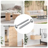 vidaXL Șuruburi din Lemn 2 pcs Argintiu M6 x 70 mm Oțel 864388