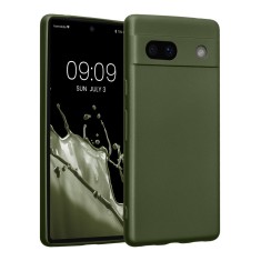 Husa Kwmobile pentru Google Pixel 7a, Verde inchis, Silicon, KWM000019YG008C foto