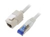 Prelungitor RJ45 S/FTP Cat6a 5m Gri, Logilink