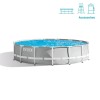 Piscina Intex Prism Ultra Frame 4.57m x 1.22m, cu Pompa Filtrare, Scara si Folie Protectie Incluse