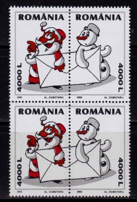 RO 2003 , LP 1622 ,&amp;quot;Craciun 2003 - diptic &amp;quot; , serie pereche ( V sau H ! ) ,MNH foto