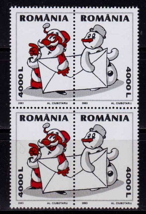 RO 2003 , LP 1622 ,&quot;Craciun 2003 - diptic &quot; , serie pereche ( V sau H ! ) ,MNH