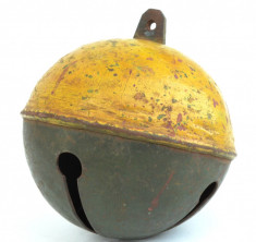 Talanga, zurgalau clopot vechi mare bavarez pentru sanie sau caruta 120mm foto