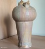 LICHIDARE ! Vaza vintage din ceramica dura glazurată, design modernist -