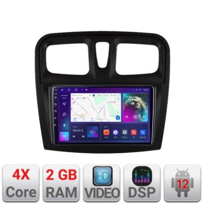 Navigatie Dacia Sandero 2012-2020 var B Android radio gps internet quad core 2+32 kit-sandero-variantb+EDT-E309v2 CarStore Technology foto