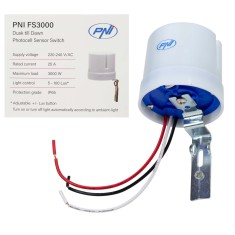 Aproape nou: Fotosenzor noapte/zi PNI FS3000 25A, 3000W, de exterior