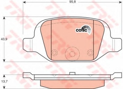 Set placute frana,frana disc LANCIA YPSILON (843) (2003 - 2011) TRW GDB1384 foto