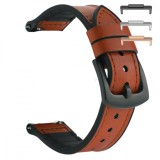Curea piele, compatibila Huawei Watch Fit 2, cu adaptor dedicat, Caramel Brown