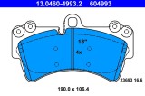 ATE 13.0460-4993.2 set placute frana,frana disc