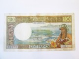 Rara! Polinezia Franceza-Insula Tahiti(Capitala Papeete) 100 Francs 1969,bancnota din imagini la cel mai mic pret