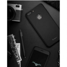 Husa FullBody MyStyle IPAKY Originala Black Apple iPhone 7 Plus acoperire completa 360 grade cu folie de protectie gratis