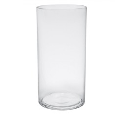 Vază Sticlă, Cilindrică, Transparentă, Diametru 15cm, &Icirc;nălțime 30cm