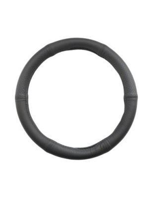 Husa Volan Din Piele Naturala Semi Perforata Negru 35-37 cm foto