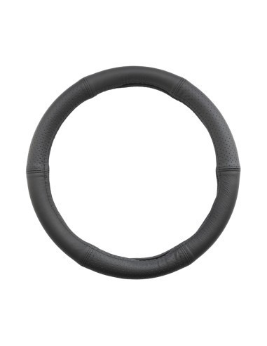 Husa Volan Din Piele Naturala Semi Perforata Negru 35-37 cm