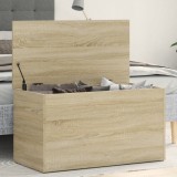 Cufăr Depozitare vidaXL Stejar Sonoma 84x42x46cm Lemn Compozit Maro - Cutie Multifuncțională, Bancă, Măsuță