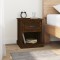 Gossi noptiere, 2 buc., stejar maro, 39x39x47,5 cm, lemn prelucrat