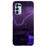 Husa compatibila cu Oppo A5 (2020) model Lightning storm, Silicon, TPU, Viceversa, Transparent, Carcasa