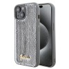 Husa pentru iPhone 15 / iPhone 14 / iPhone 13 - Sequin Script Metal (GUHCP15SPSFDGSS) - Silver, Guess