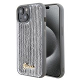 Husa pentru iPhone 15 / iPhone 14 / iPhone 13 - Sequin Script Metal (GUHCP15SPSFDGSS) - Silver, Guess