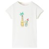 Tricou pentru copii, ecru, 104, vidaXL