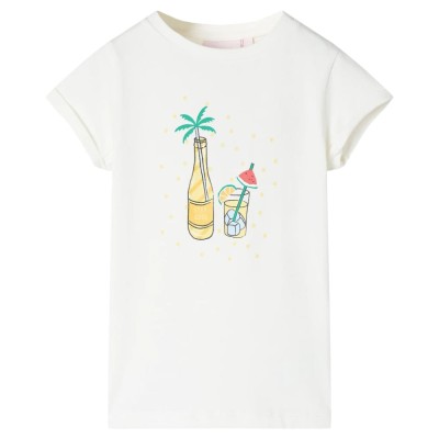 Tricou pentru copii, ecru, 104 foto