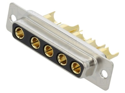 Conector D-Sub mamă pe cablu 5 pini foto