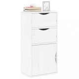 vidaXL Dulap lateral cu sertare ODDA alb 40x24x79 cm lemn masiv de pin