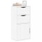 Gossi dulap lateral cu sertare odda alb 40x24x79 cm lemn masiv de pin