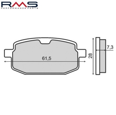 Set placute frana - Peugeot Vclic - Adly - Garelli - Italjet - PGO - Yamaha Axis - Jog 50cc (RMS) foto