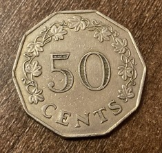C50 - Moneda foarte veche - Malta - 50 centi - 1972