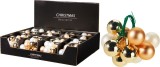 Globuri de Craciun champagne 2,5 cm, set 16 buc, pentru brad si decor