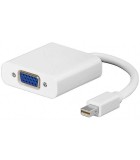 Cablu adaptor mini DisplayPort tata la VGA mama alb Goobay