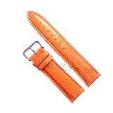 Cumpara ieftin Curea Ceas Piele Portocalie Imprimeu Sarpe 12mm - 24mm